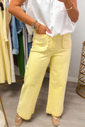 Yellow Scalloped Jeans