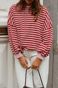 Red Stripe Backless Top