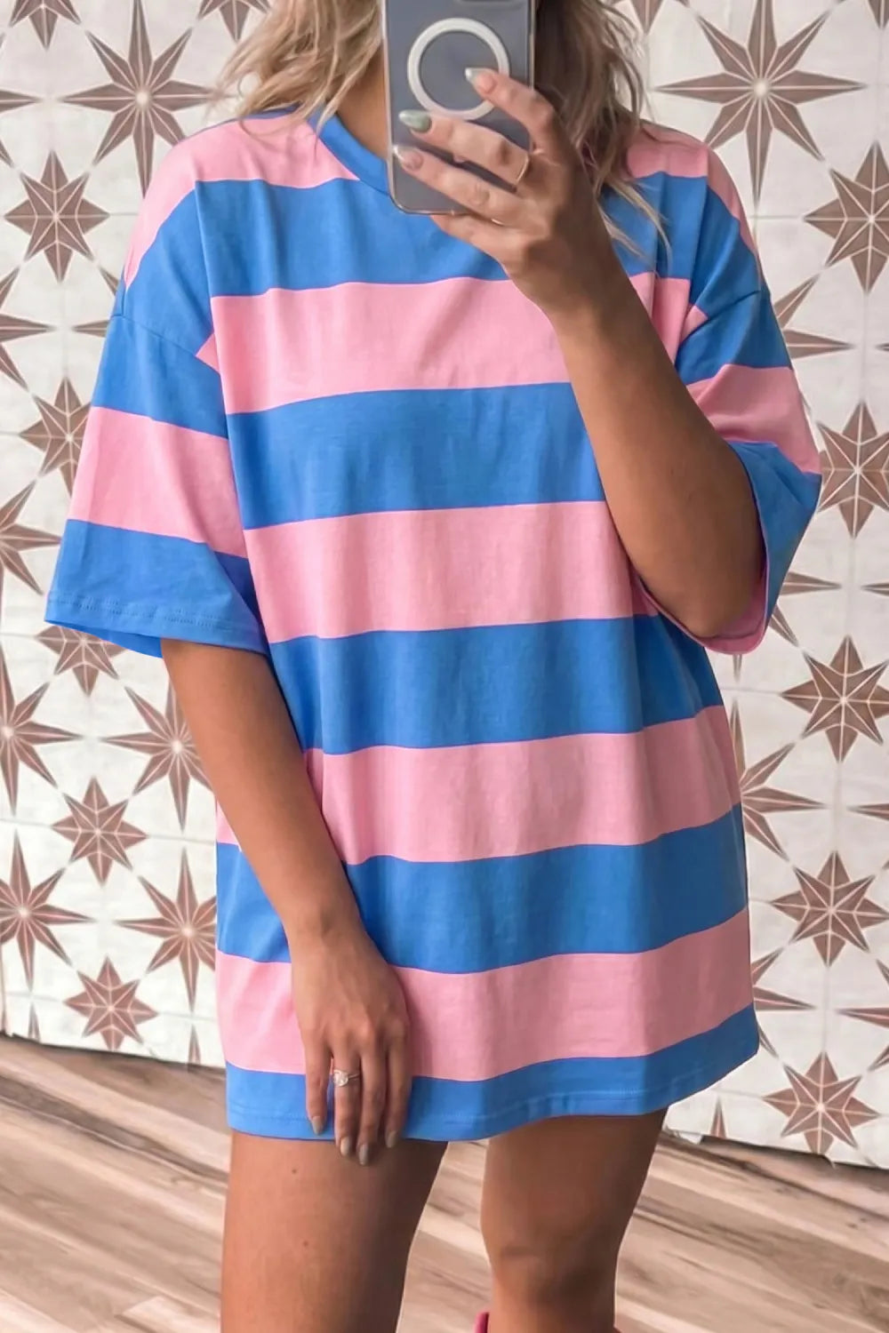 Striped Oversized Tunic Tee