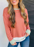 Peach Stripe Top