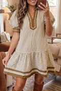 Brown Stripe Dress