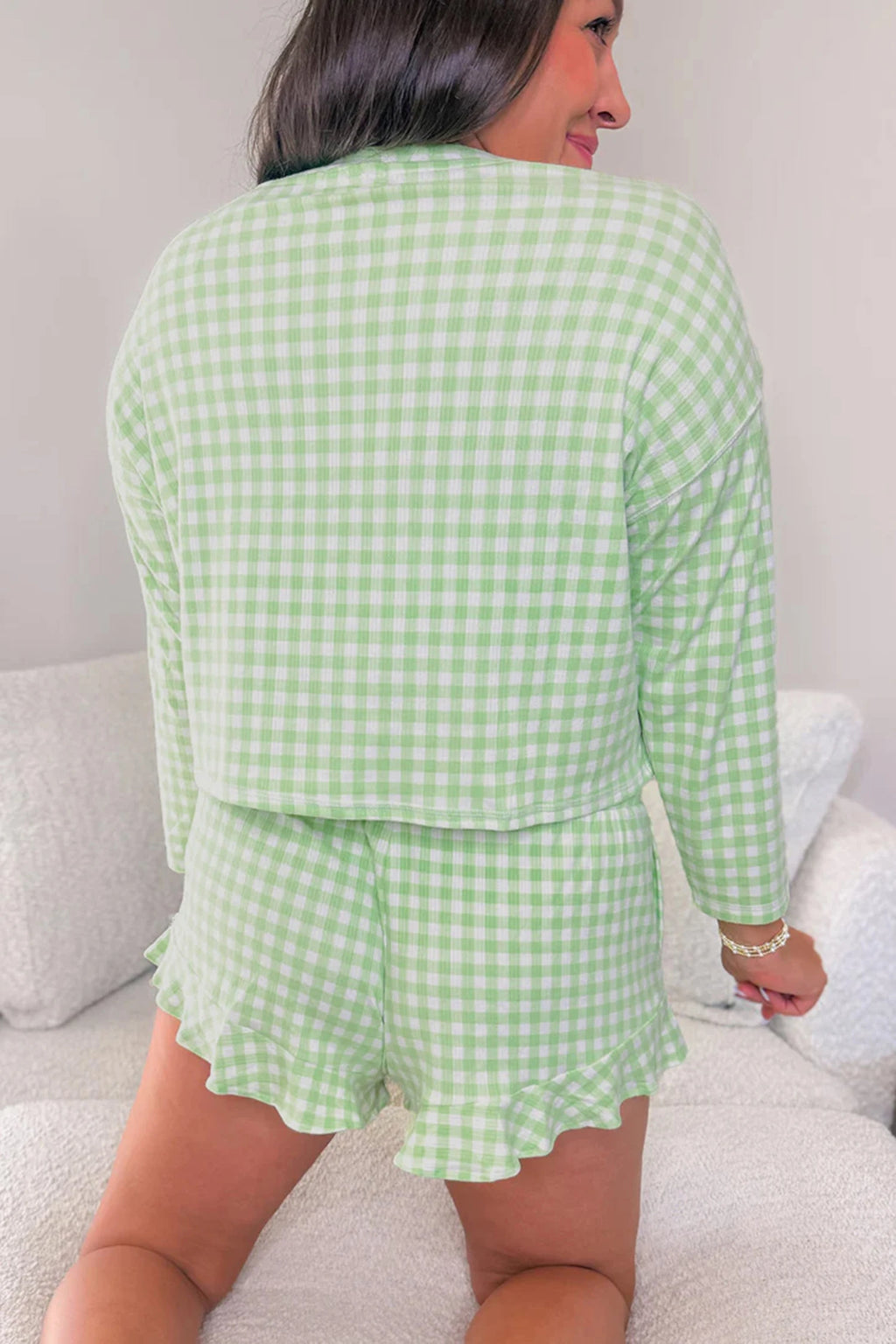 Green Gingham Pjs