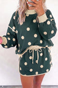 Polka Dot Skirt Lounge Set