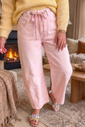 Bow Belt Pink Pants