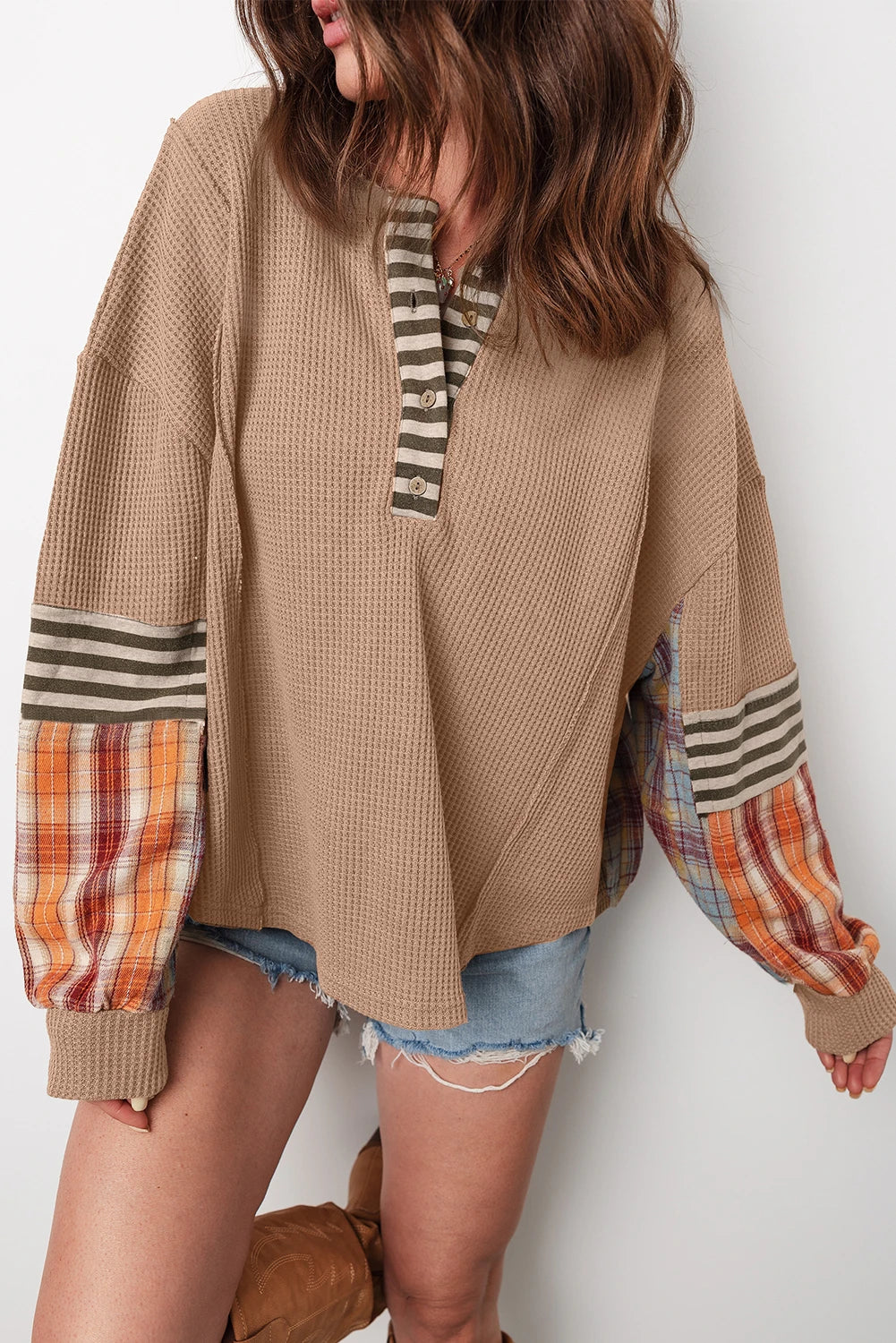 Fall Waffle Knit Top