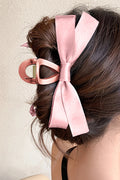 Pink Bow Claw Clip