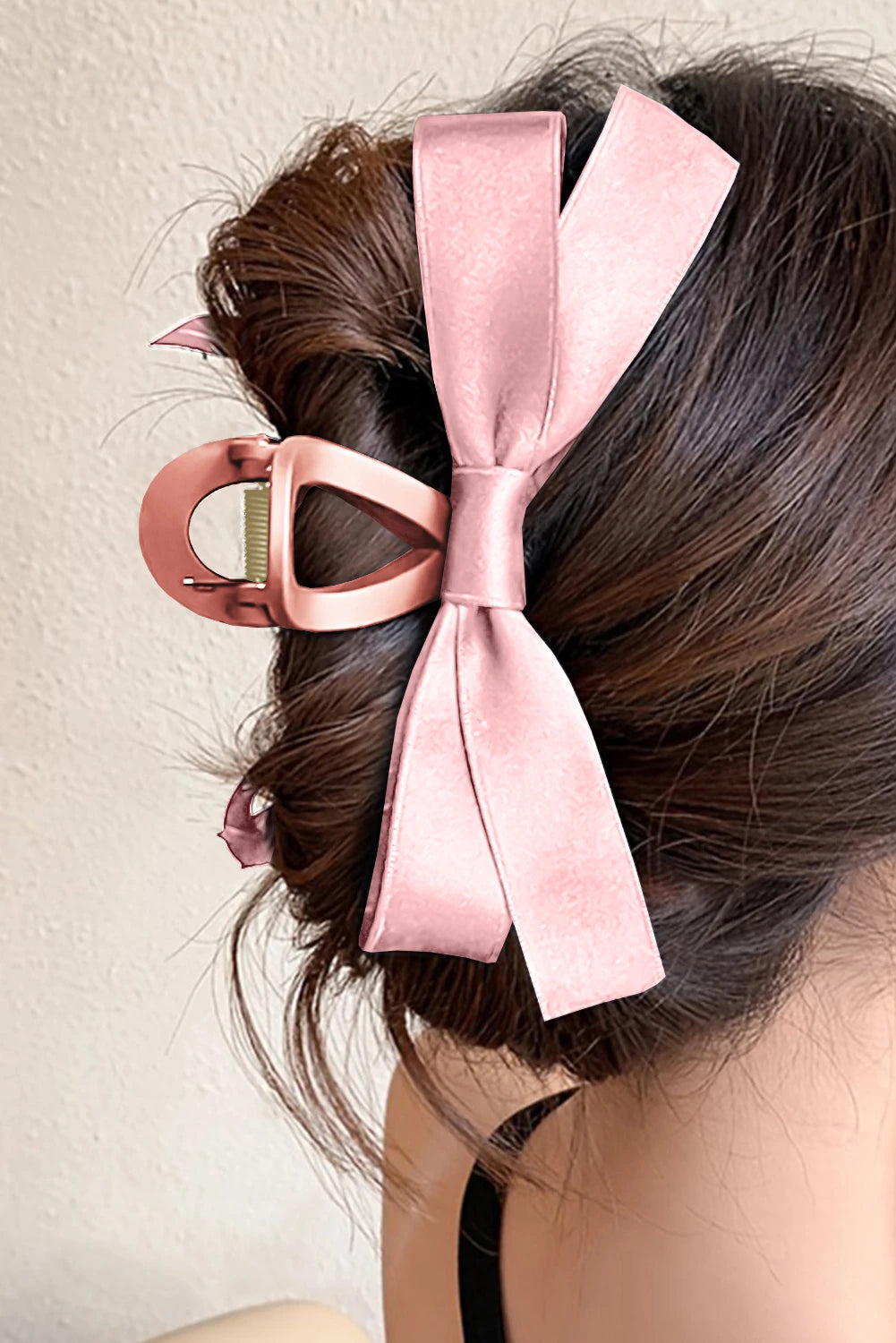 Pink Bow Claw Clip