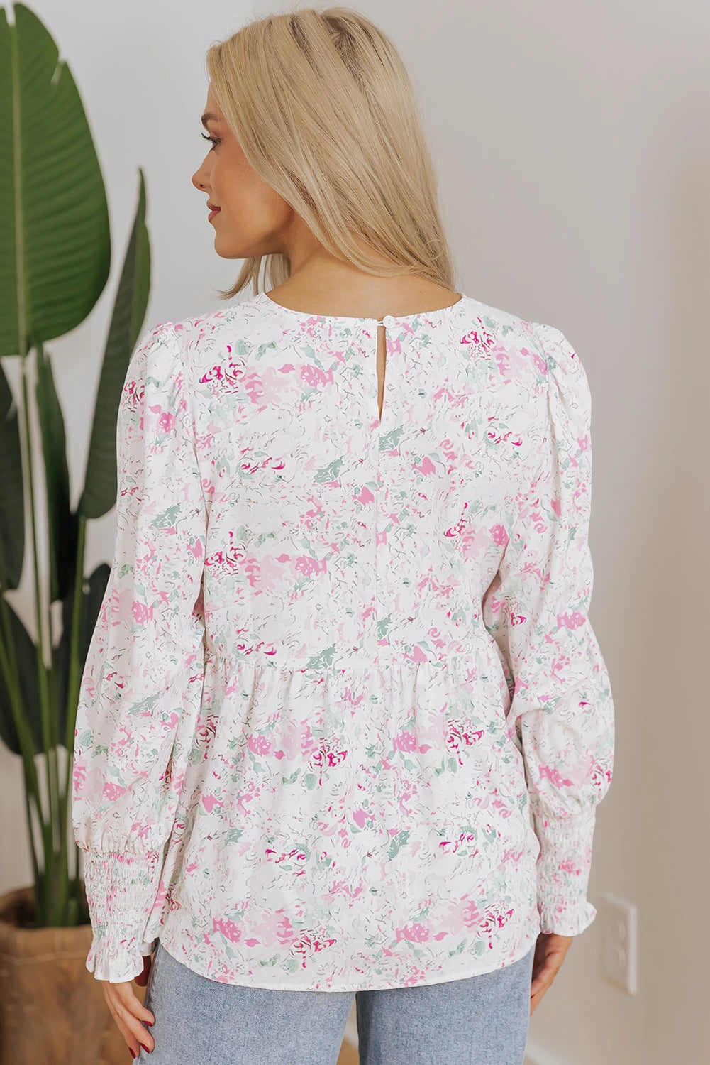 Floral Babydoll Long Sleeve Top