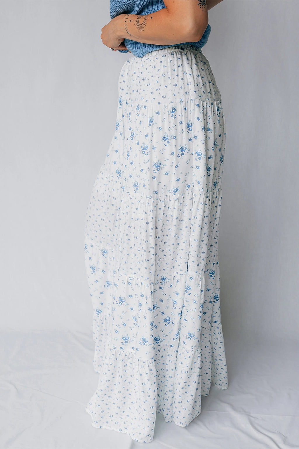 Floral Vintage Maxi Skirt