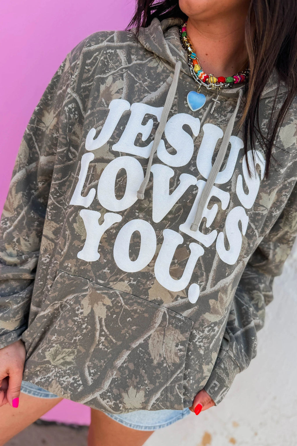 Jesus Loves You Camo Hoodie
