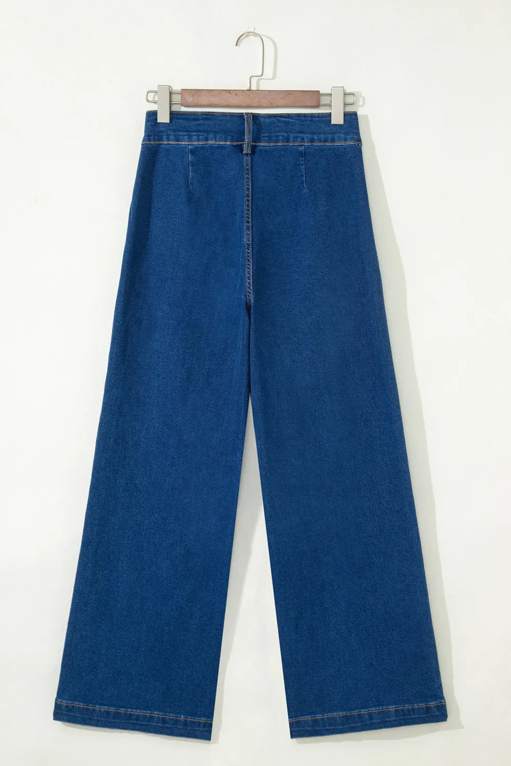 Double Button Wide Leg Jeans