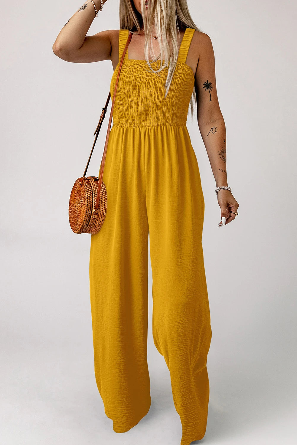 Smocked Jumpsuit