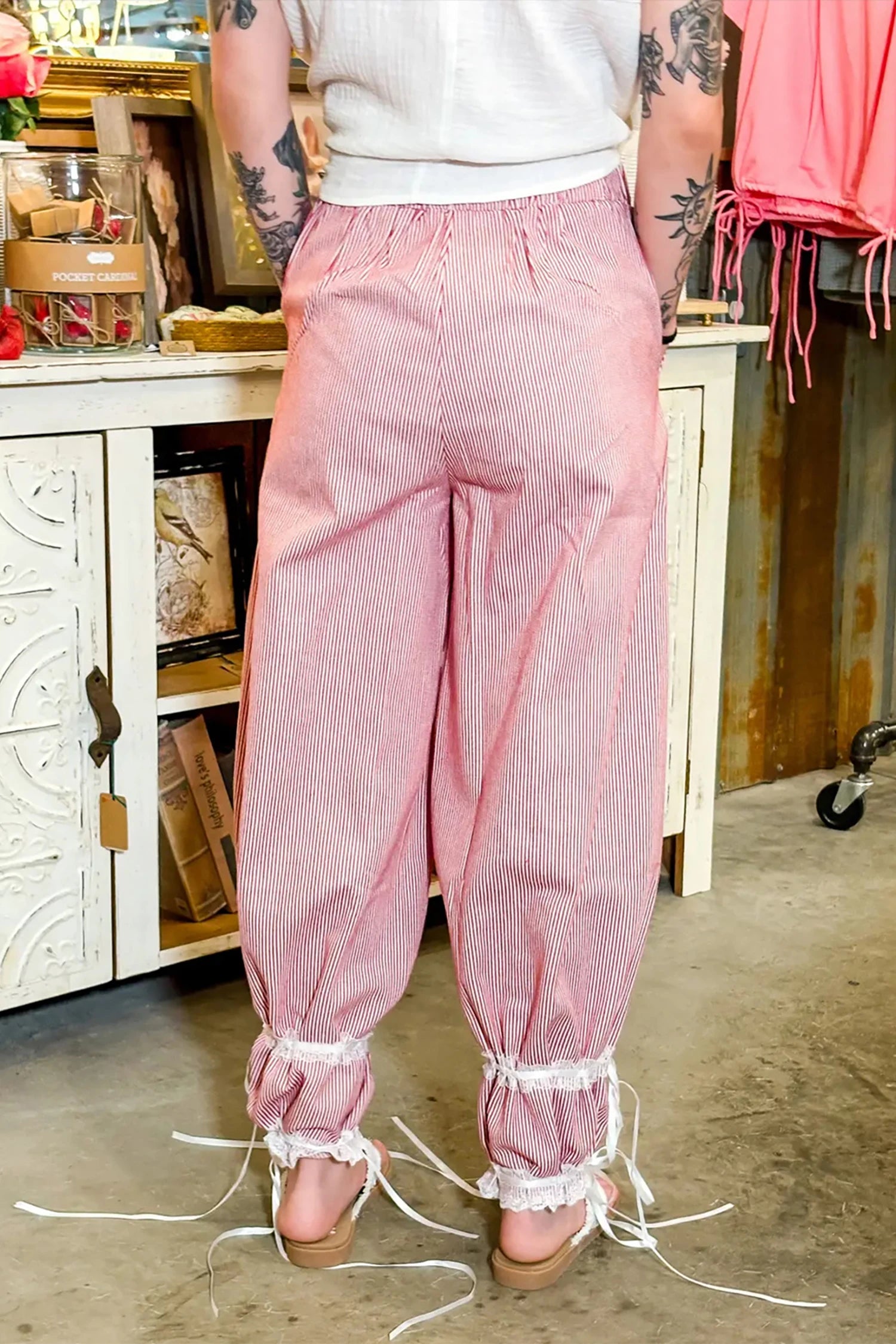 Striped Lace Joggers