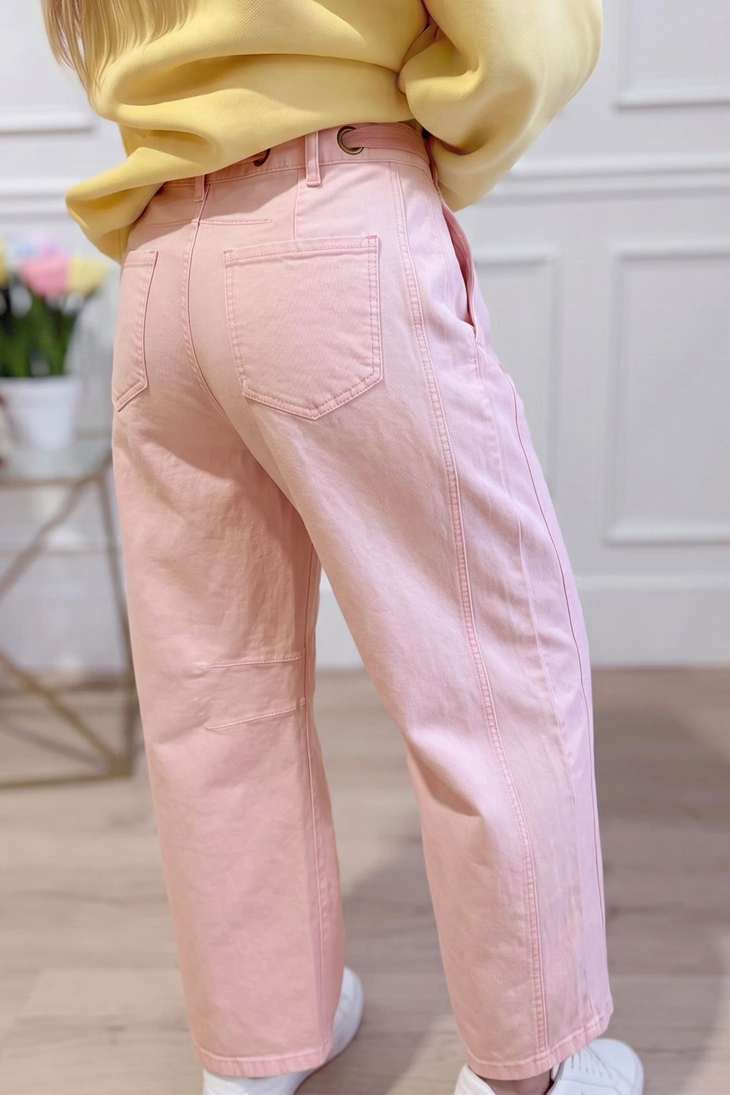 Bow Belt Pink Pants