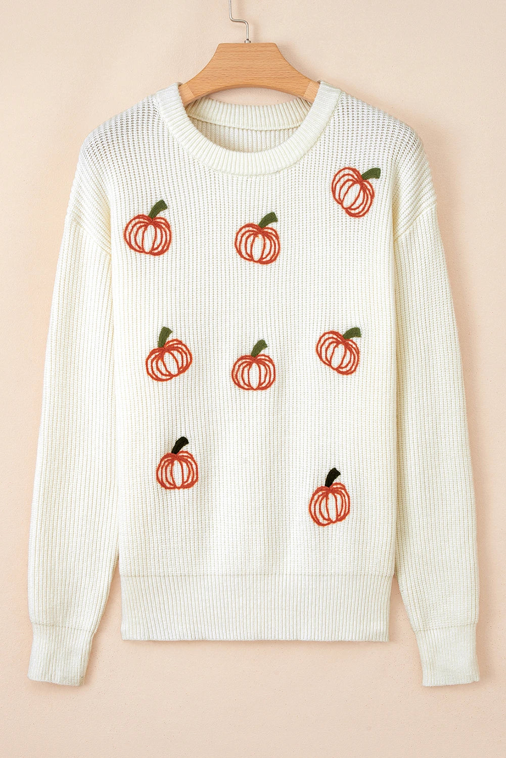 Embroidered Pumpkin Sweater