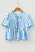 Blue Bow Blouse