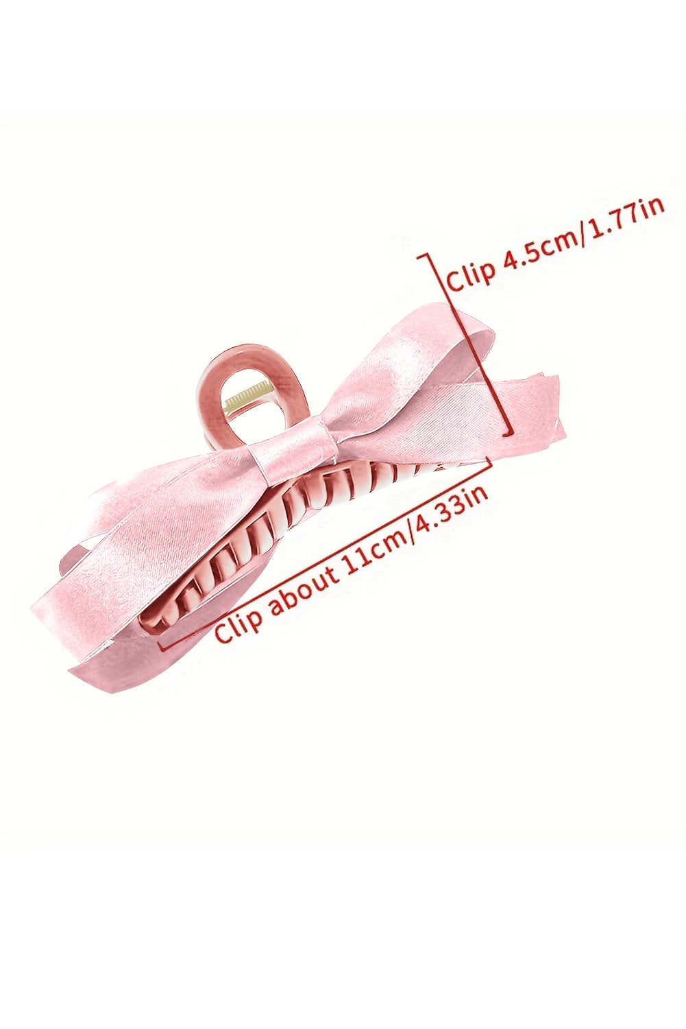 Pink Bow Claw Clip