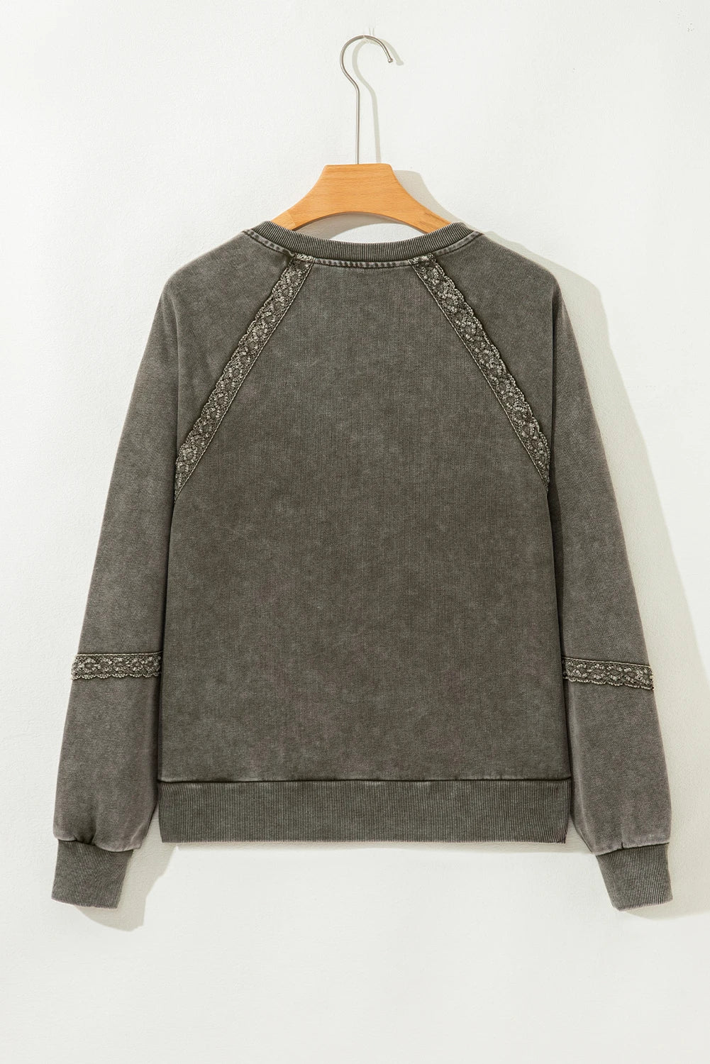 Lace Detail Mineral Wash Top