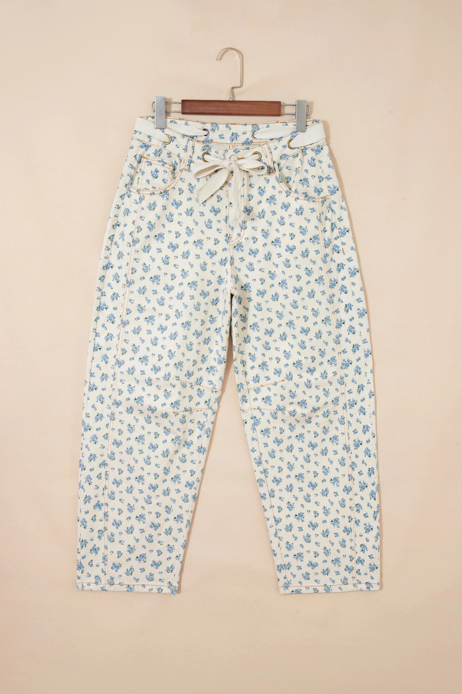 Floral Barrel Jeans