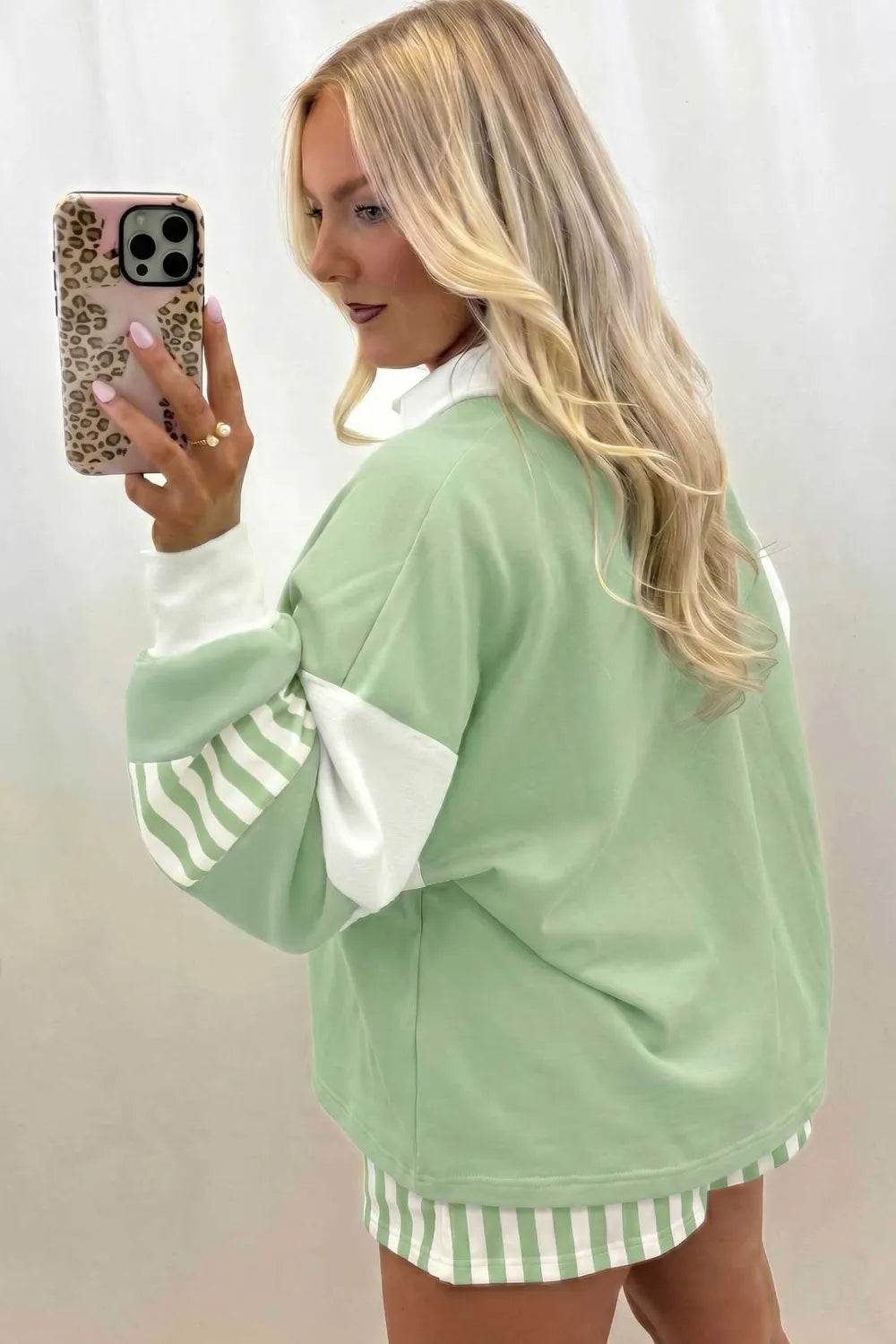 Green Stripe Coastal Set