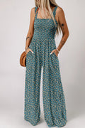 Blue Floral Jumpsuit