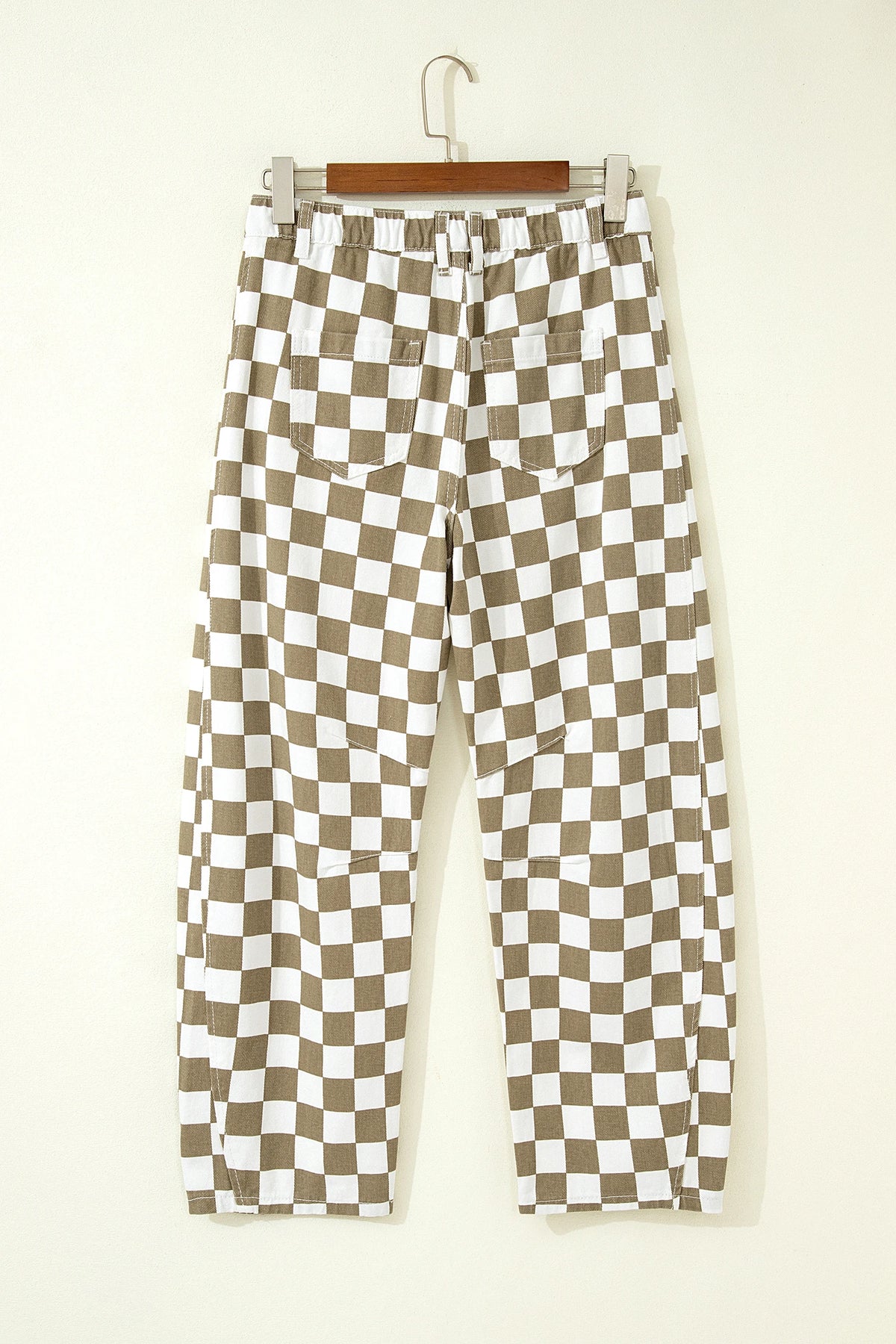 Checkered Barrel Jeans