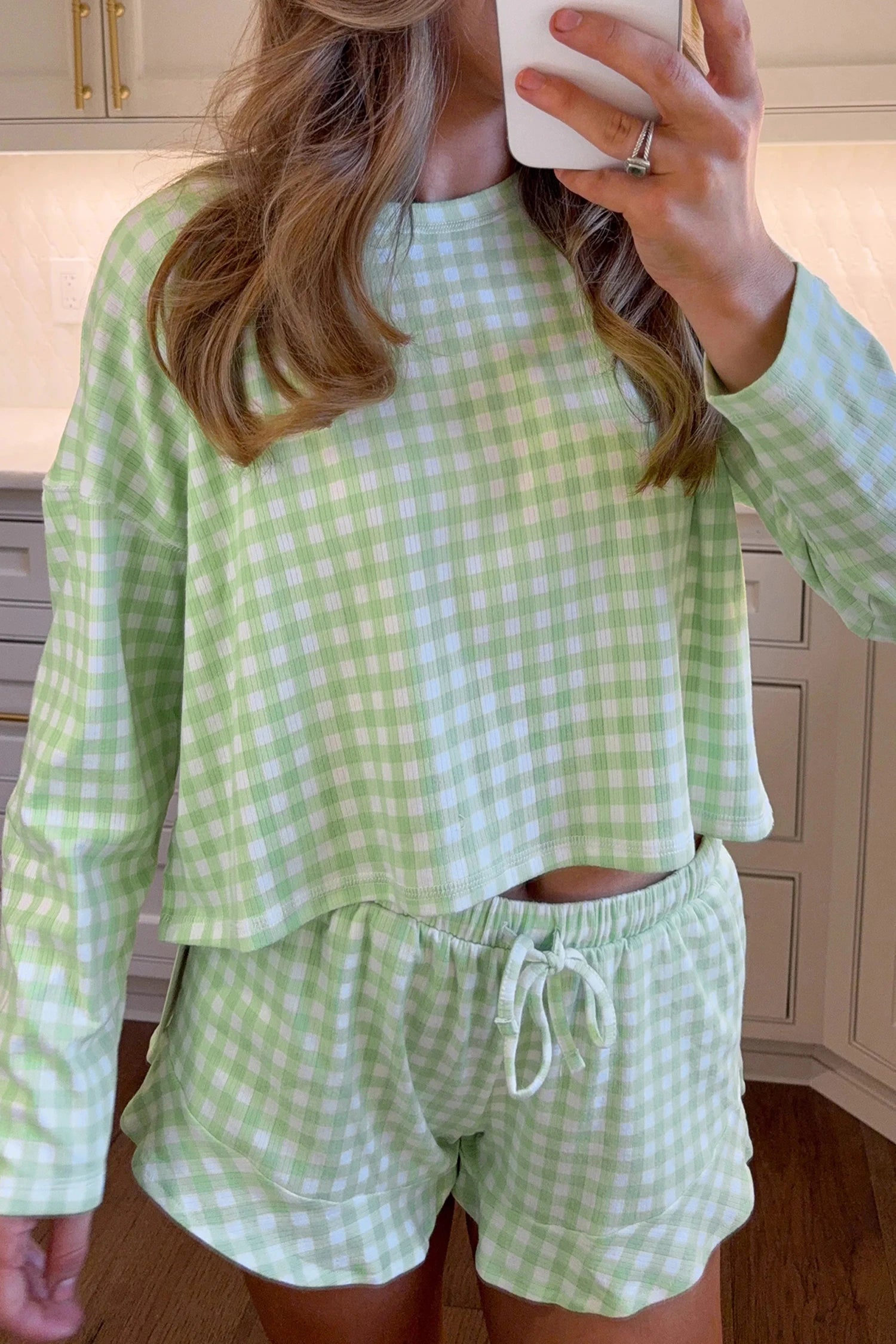 Green Gingham Pjs