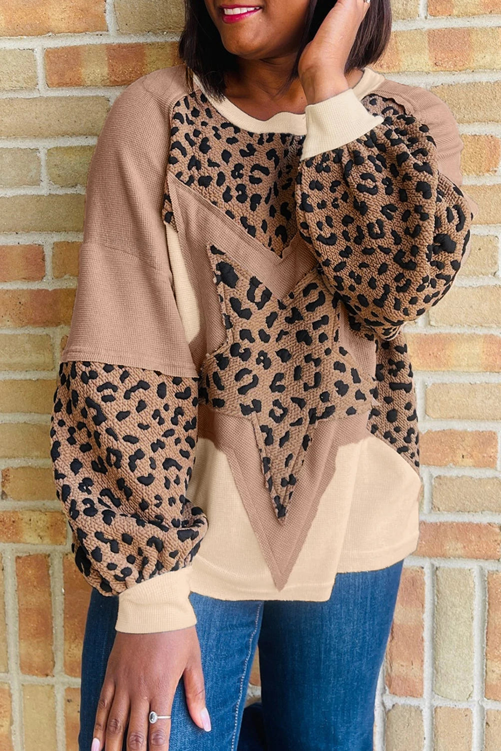 Leopard Star Pullover
