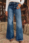Acid Wash Flare Jeans