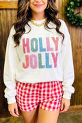 Holly Jolly Quilted Pullover