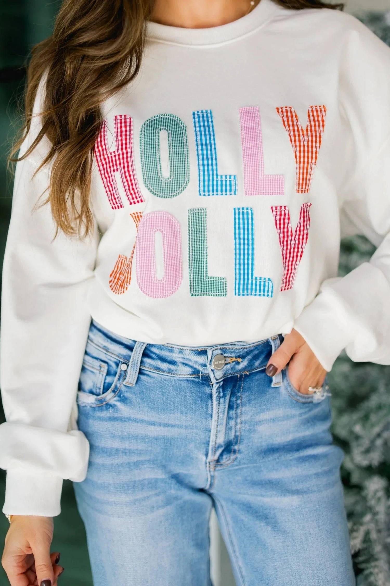 Holly Jolly Quilted Pullover